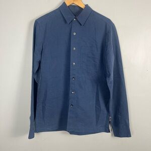 Royal Robbins MEN'S DESERT PUCKER DRY in Collin’s blue size small